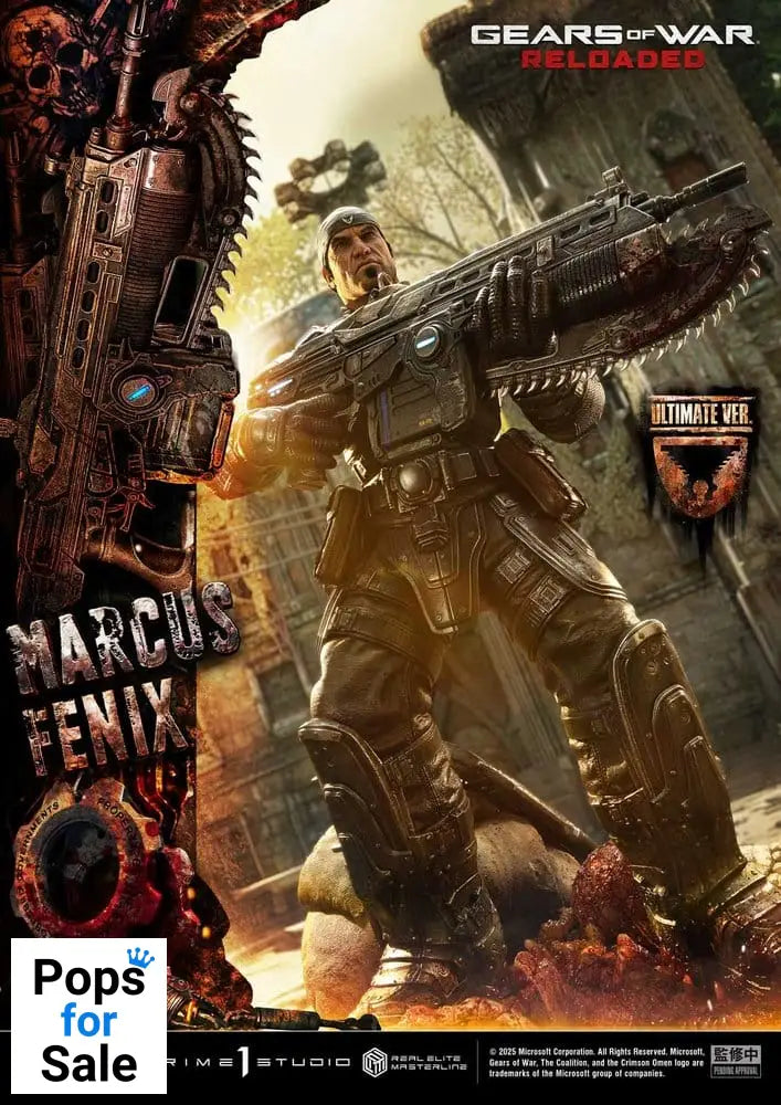 Gears of War: Reloaded Real Elite Masterline Series Statue 1/3 Marcus Fenix Ultimate Version 97 cm