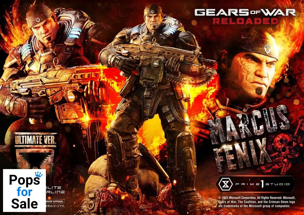 Gears of War: Reloaded Real Elite Masterline Series Statue 1/3 Marcus Fenix Ultimate Version 97 cm