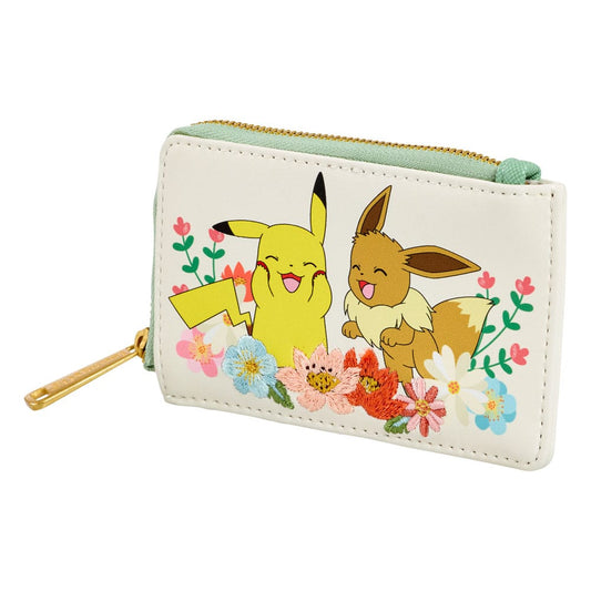 Pokemon by Loungefly Wallet Pikachu & Eevee Floral NEW