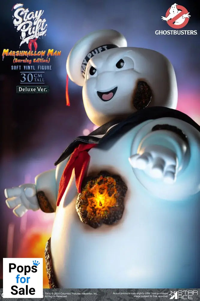 Ghostbusters Soft Vinyl Statue Stay Puft Marshmallow Man Burnign Edition Deluxe Version 30 cm