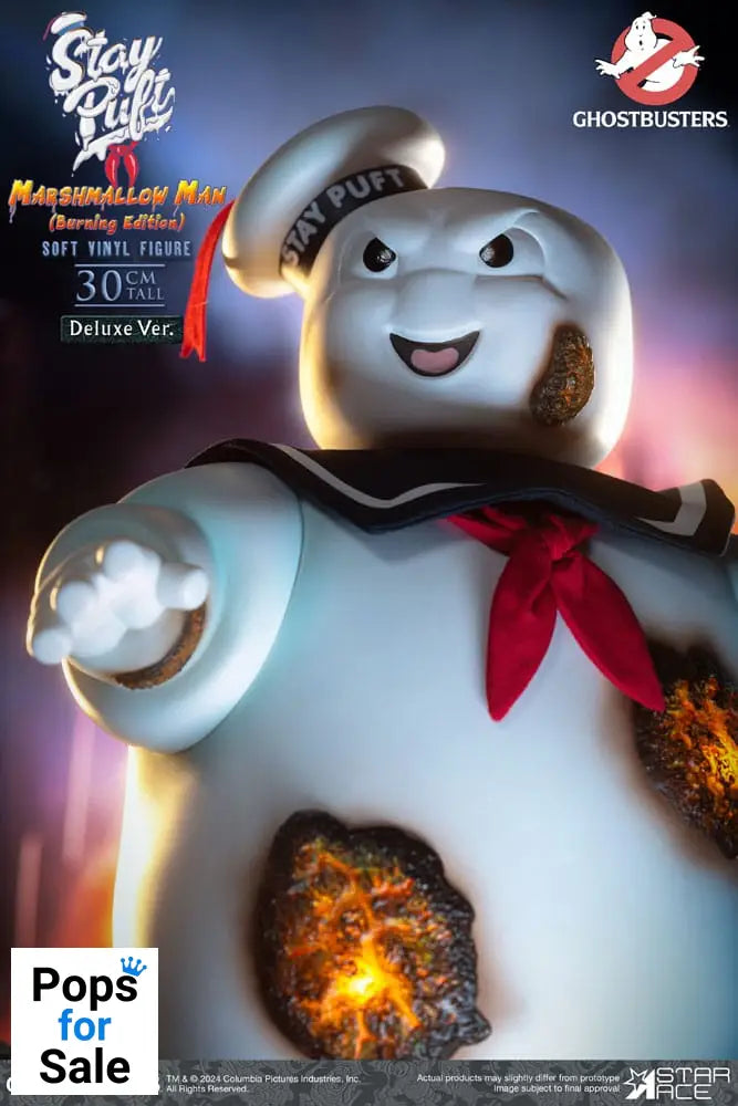 Ghostbusters Soft Vinyl Statue Stay Puft Marshmallow Man Burnign Edition Deluxe Version 30 cm Statues