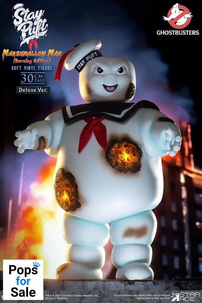 Ghostbusters Soft Vinyl Statue Stay Puft Marshmallow Man Burnign Edition Deluxe Version 30 cm Statues