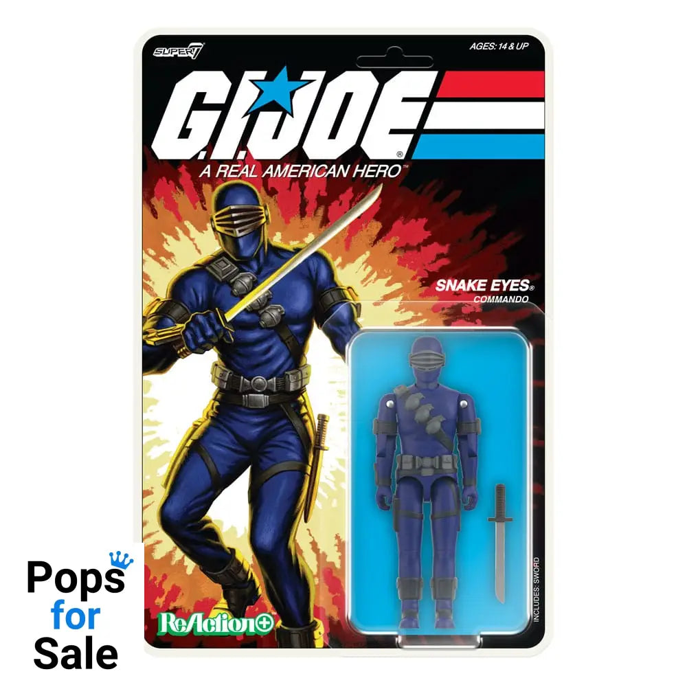 GI Joe ReAction+ Action Figure Wave 3 Snake Eyes (Cartoon) 10 cm