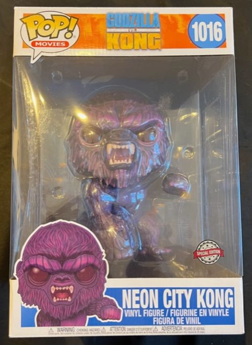 #1016 Neon City Kong - 10 Inch - Godzilla vs Kong Box Damaged Funko POP