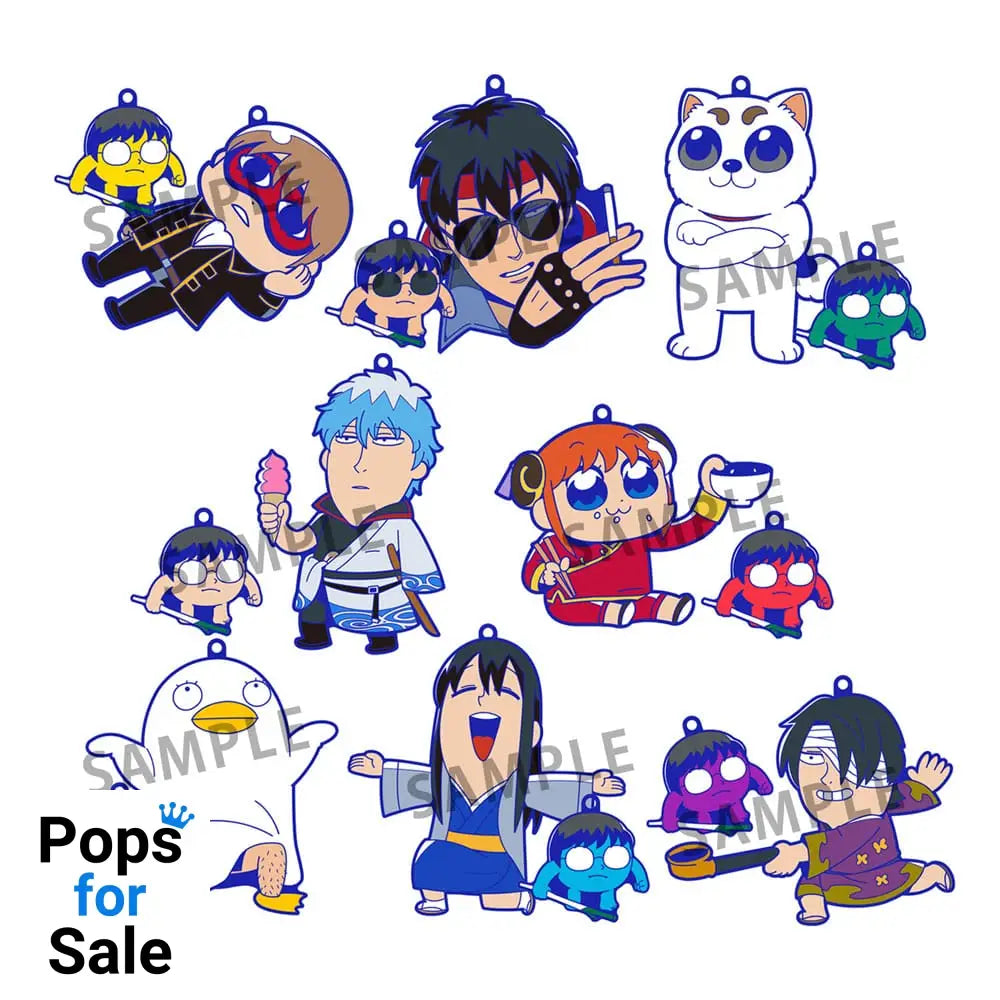 Gintama x Okawabukubu Rubber Mascot Buddycolle Rubber Charms Gintama Oshanti 7 cm Assortment (8)