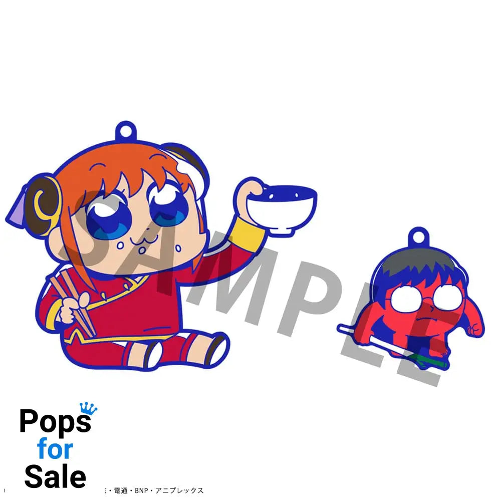 Gintama x Okawabukubu Rubber Mascot Buddycolle Rubber Charms Gintama Oshanti 7 cm Assortment (8)