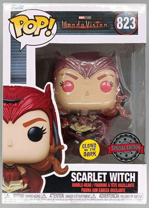 823 Scarlet Witch Glow - Marvel Wandavision - Box Damaged Funko POP