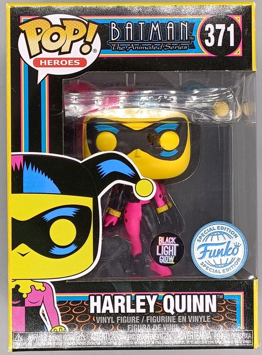 371 Harley Quinn (Blacklight) DC Batman Animated Series Funko POP - Box Damaged