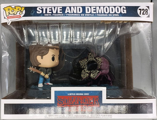 728 Steve and Demodog - TV Moment - Stranger Things - Damaged Box Funko POP