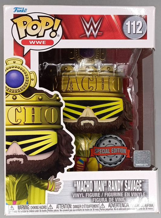 112 Macho Man Randy Savage (King) Metallic - WWE Funko POP - Box Damaged