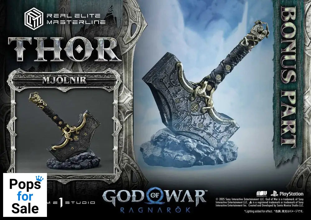 God of War: Ragnarök Real Elite Masterline Series Statue 1/3 Thor Deluxe Bonus Version 105 cm
