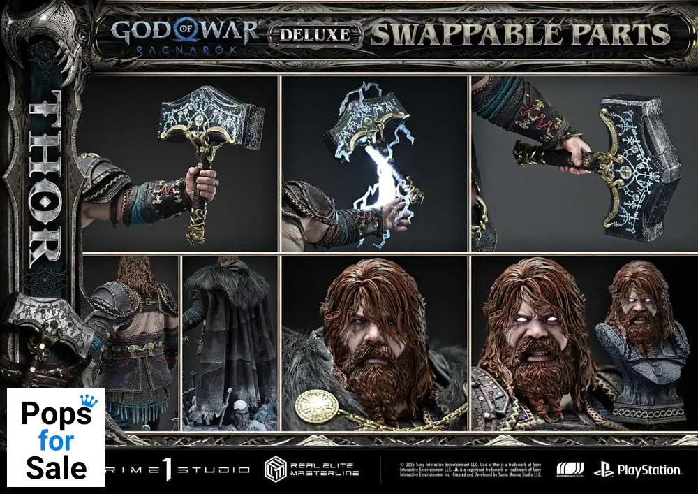 God of War: Ragnarök Real Elite Masterline Series Statue 1/3 Thor Deluxe Version 105 cm