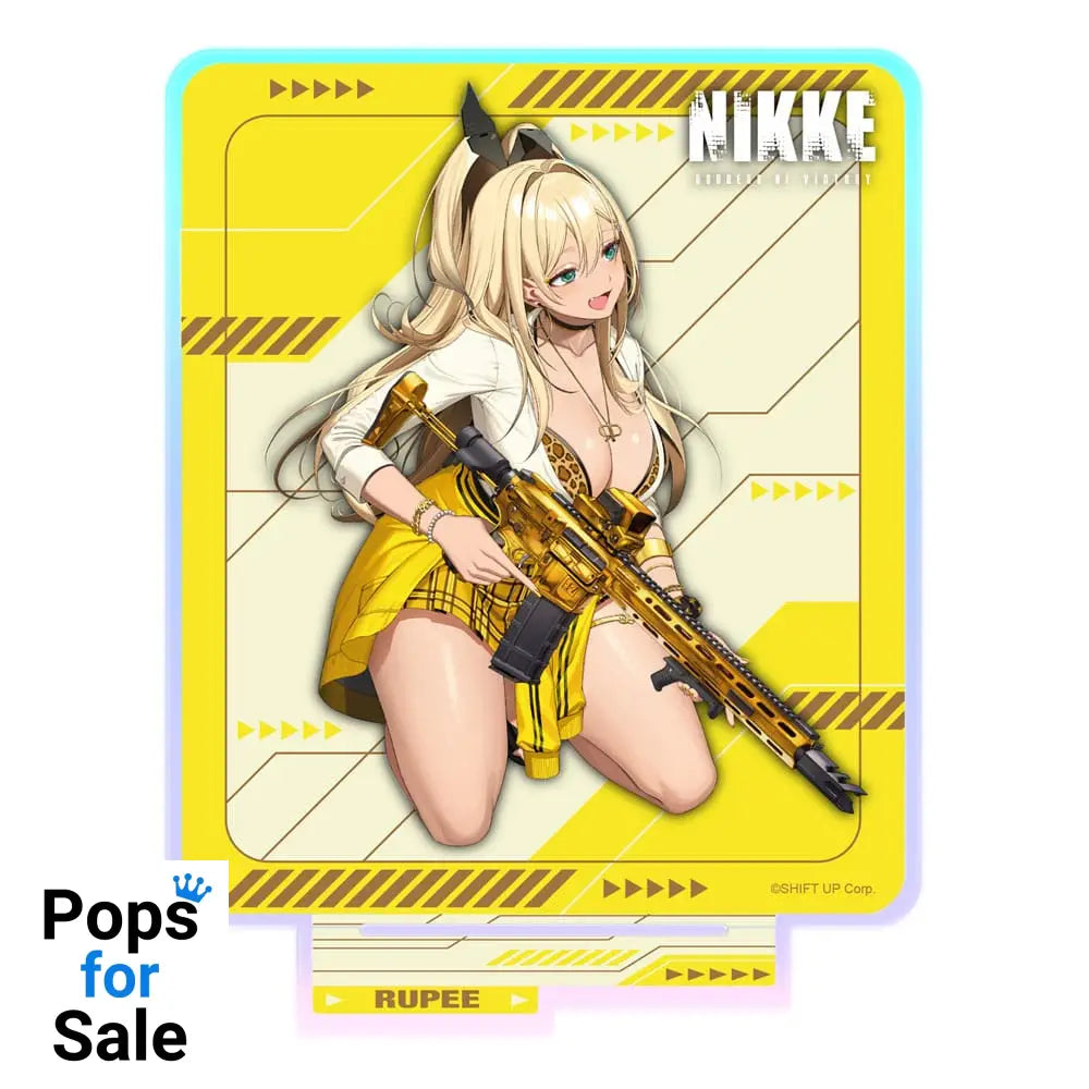 Goddess of Victory: Nikke Crouching Series Acrylic Stand Rupee Holographic 14 cm Mini-figures