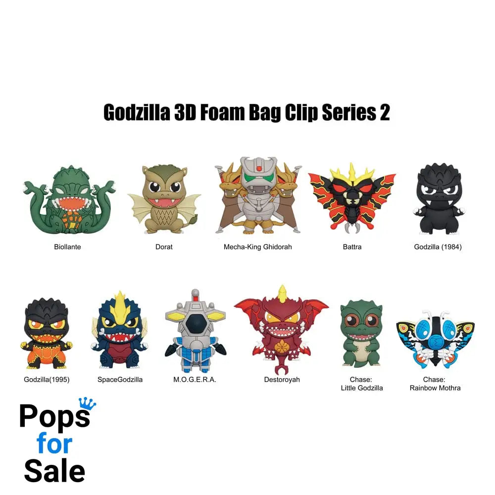 Godzilla  3D PVC Bag Clips  Series 2 Display (24)