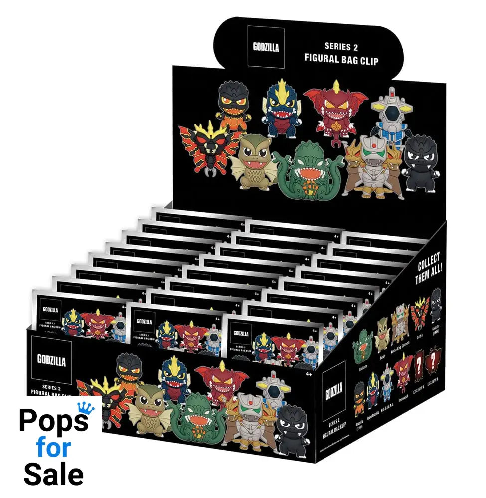 Godzilla  3D PVC Bag Clips  Series 2 Display (24)
