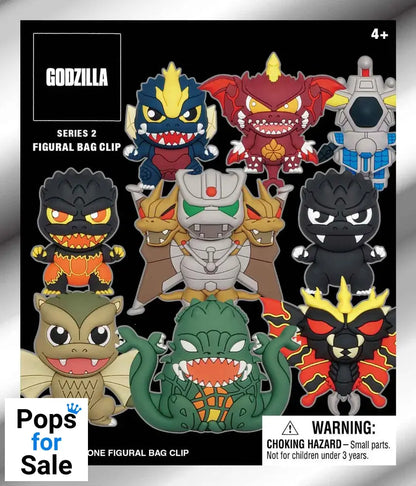 Godzilla  3D PVC Bag Clips  Series 2 Display (24)