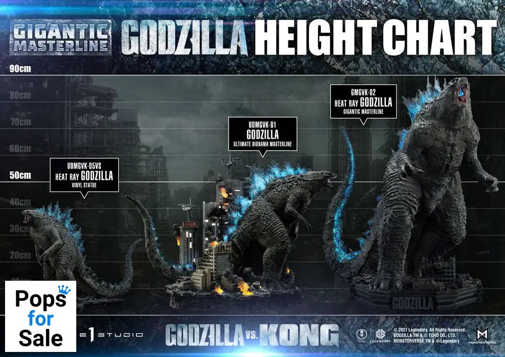 Godzilla vs. Kong Giant Masterline Statue Heat Ray Godzilla 87 cm