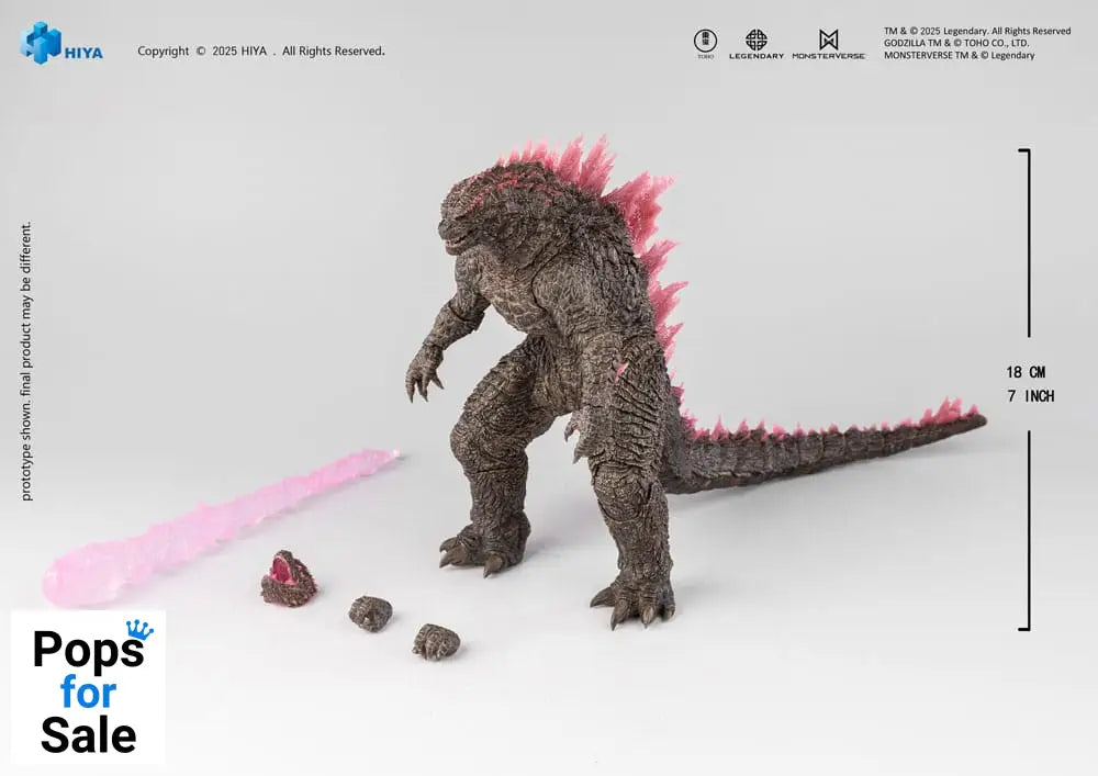 Godzilla x Kong The New Empire Exquisite Basic Action Figure Heat Ray Godzilla Evolved Ver. 18 cm