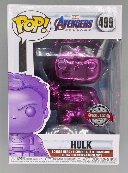 #499 Hulk (w/ Gauntlet- Purple) - Chrome - Avengers Endgame Funko POP