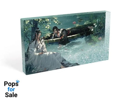 Grandmaster of Demonic Cultivation Acryl Block with Glitter Wei Wuxian & Lan Wangji Lotus Pond 17 x 10 cm Decoration