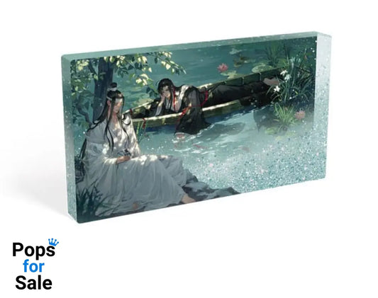 Grandmaster of Demonic Cultivation Acryl Block with Glitter Wei Wuxian & Lan Wangji Lotus Pond 17 x 10 cm Decoration