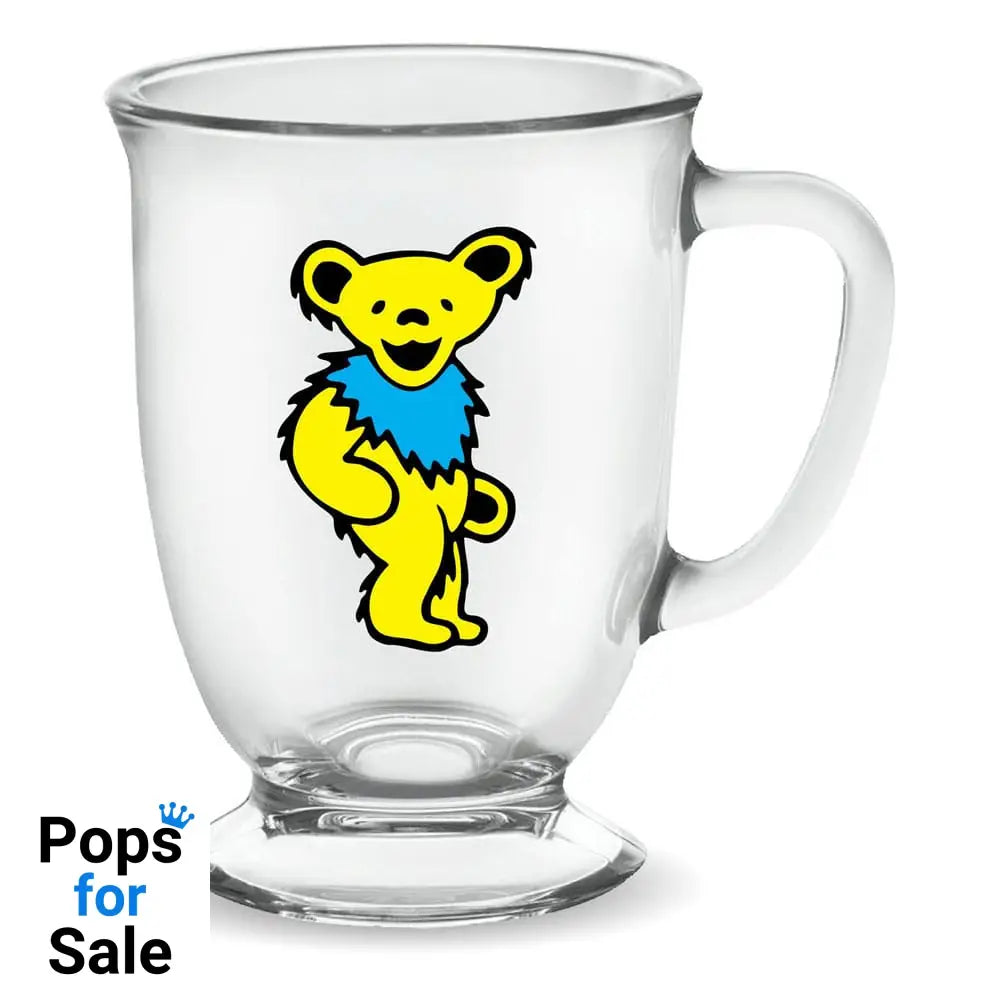 Grateful Dead: Yellow Dancing Bear 16oz Glass Cafe Mug