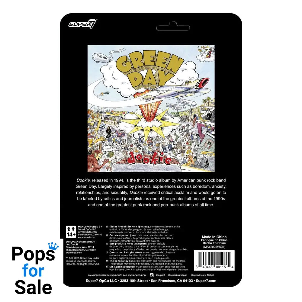 Green Day ReAction Action Figure Dookie Dog 9 cm