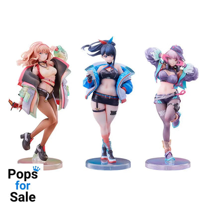 Gridman Universe PVC Statues 3-Pack 1/7 Rikka Takarada Akane Shinjo Yume Minami: Dreamy Divas Ver. Statues