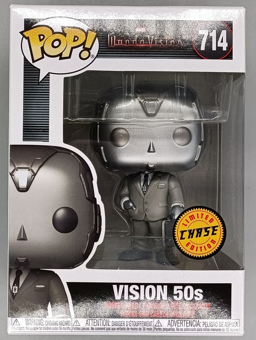 714 50s Vision - B&W Chase - Marvel Wandavision - Damaged Box Funko POP