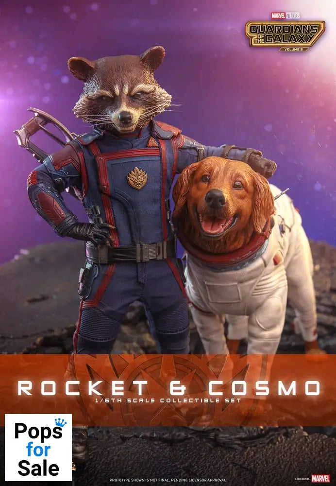Guardians of the Galaxy Vol. 3 Movie Masterpiece Action Figuren 1/6 Rocket & Cosmo 16 cm