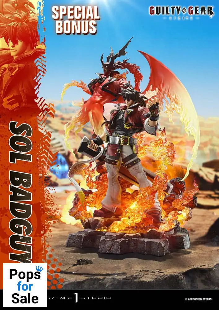 Guilty Gear Strive Ultimate Premium Masterline Series Statue 1/4 Sol Badguy Bonus Version 82 cm