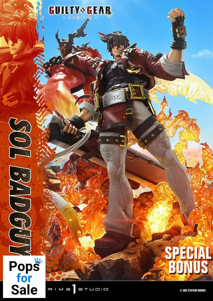 Guilty Gear Strive Ultimate Premium Masterline Series Statue 1/4 Sol Badguy Bonus Version 82 cm