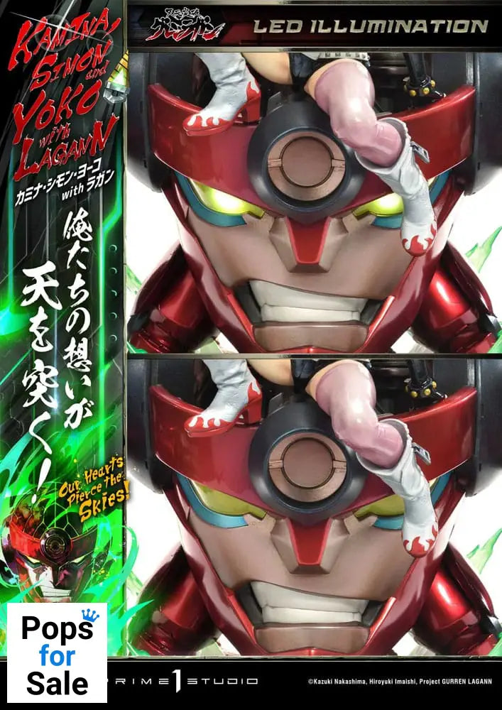 Gurren Lagann Ultimate Premium Masterline Series Statue 1/4 Kamina, Simon & Yoko with Lagann 97 cm