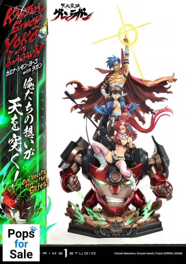 Gurren Lagann Ultimate Premium Masterline Series Statue 1/4 Kamina, Simon & Yoko with Lagann 97 cm