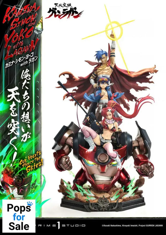 Gurren Lagann Ultimate Premium Masterline Series Statue 1/4 Kamina Simon & Yoko with Lagann 97 cm Statues
