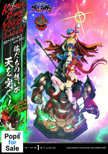 Gurren Lagann Ultimate Premium Masterline Series Statue 1/4 Kamina Simon & Yoko with Lagann Deluxe Version 97 cm Statues