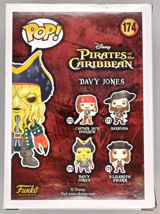 #174 Davy Jones - Disney Pirates Of The Caribbean Box Damaged Funko POP