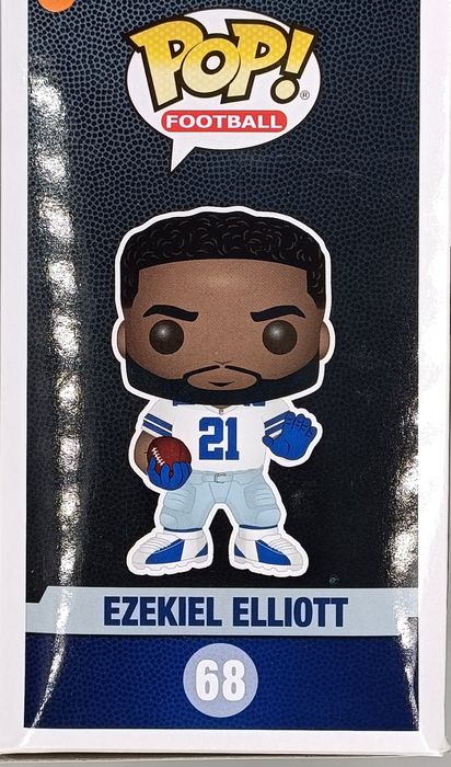 #68 Ezekiel Elliott (White) - NFL Dallas Cowboys - Box Damaged Funko POP