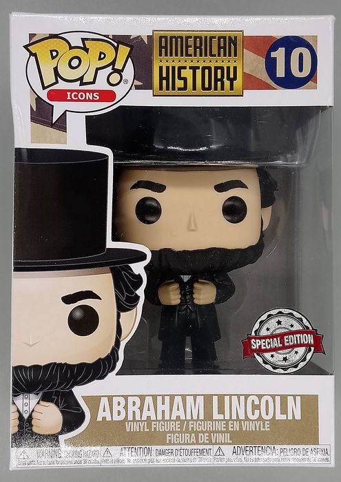 10 Abraham Lincoln - American History - Funko POP - Box Damaged