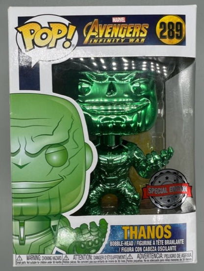 #289 Thanos (Green) Chrome Marvel Avengers Infinity Box Damaged Funko POP