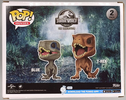 [2 Pack] Blue & TRex - Jurassic World Exhibition - Box Damaged Funko POP