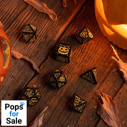 Halloween Dice Set Pumpkin Jack O'Lantern (7)