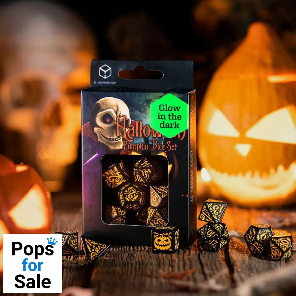 Halloween Dice Set Pumpkin Jack O'Lantern (7)