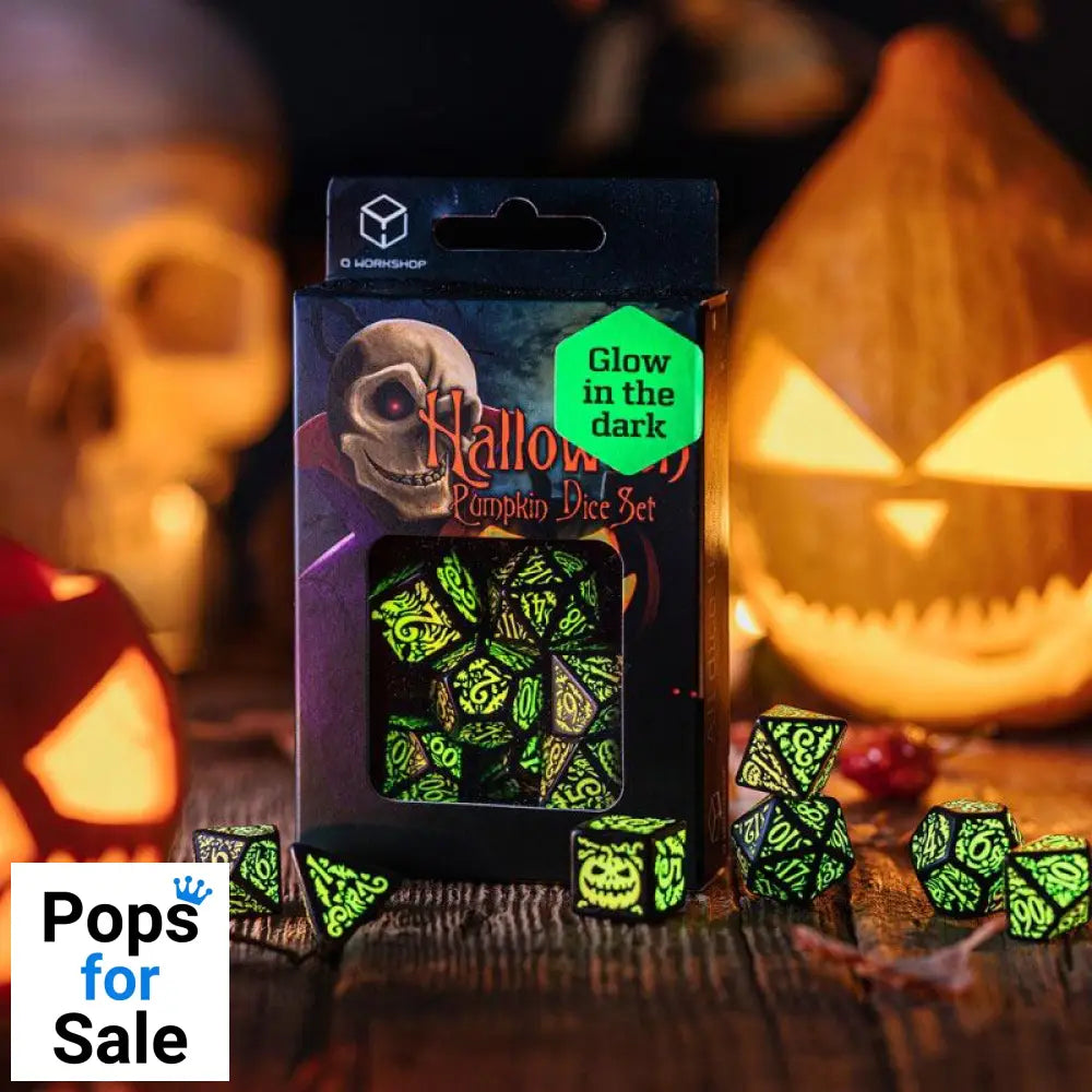 Halloween Dice Set Pumpkin Jack O'Lantern (7)
