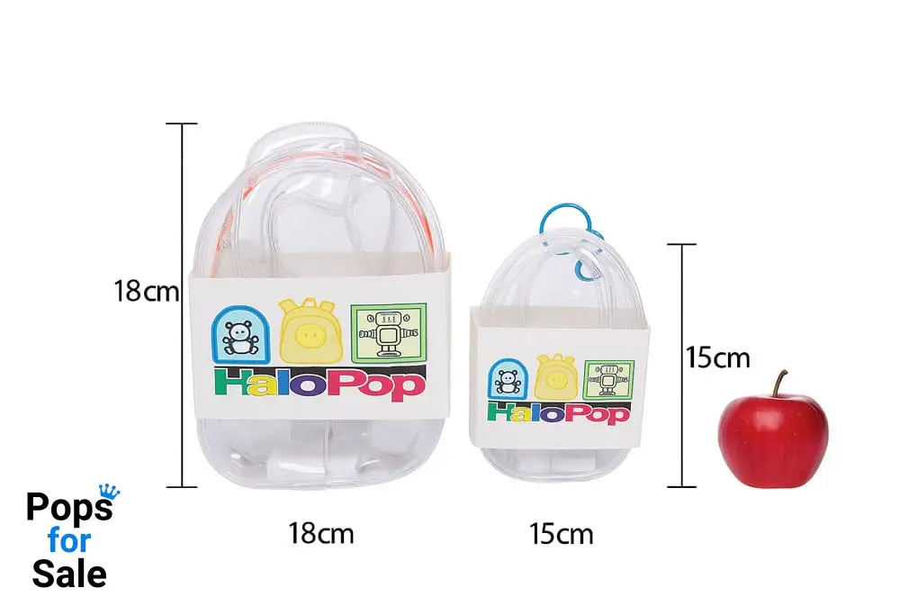 HaloPop Crystal Clear Display Bag LED Glow Lighting (Pink) 18 cm Assortment (6)