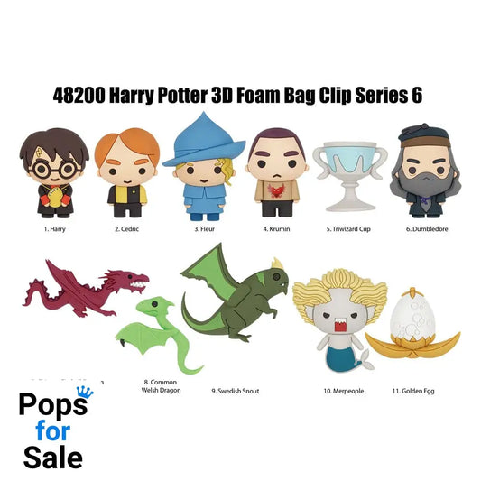 Harry Potter 3D PVC Bag Clips Series 6 Display (24) Keyrings