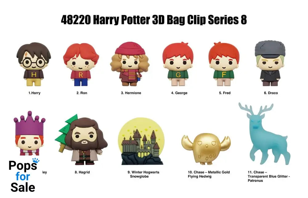 Harry Potter 3D PVC Bag Clips Series 8 Display (24)