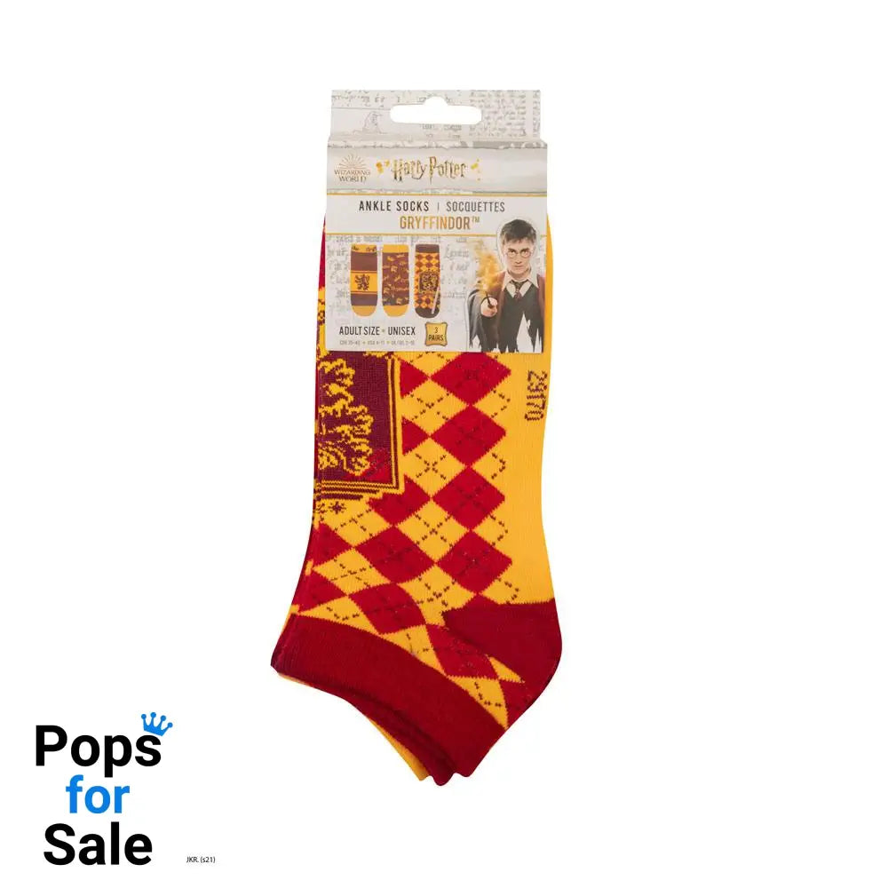 Harry Potter Ankle Socks 3-Pack Gryffindor