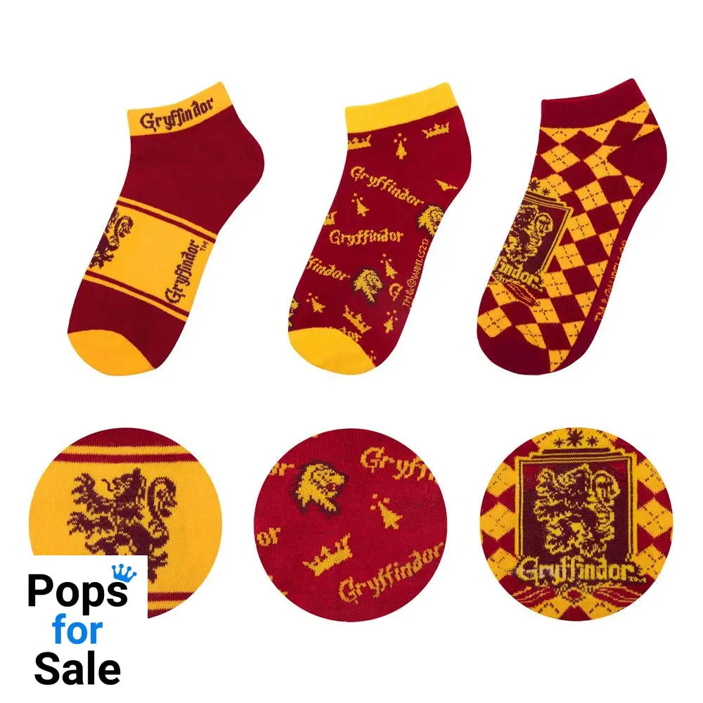 Harry Potter Ankle Socks 3-Pack Gryffindor