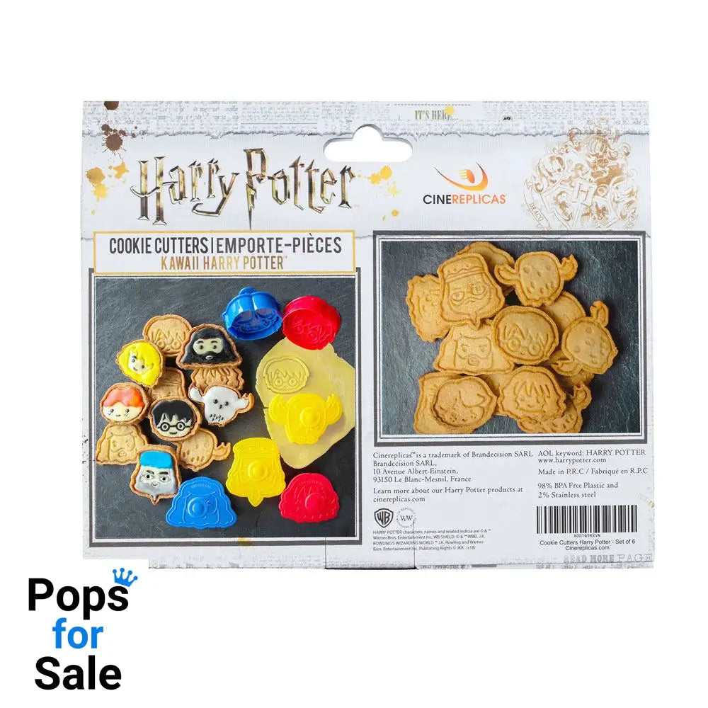 Harry Potter Cookie Cutter / Cookie Stamp 6-Pack Kawaii